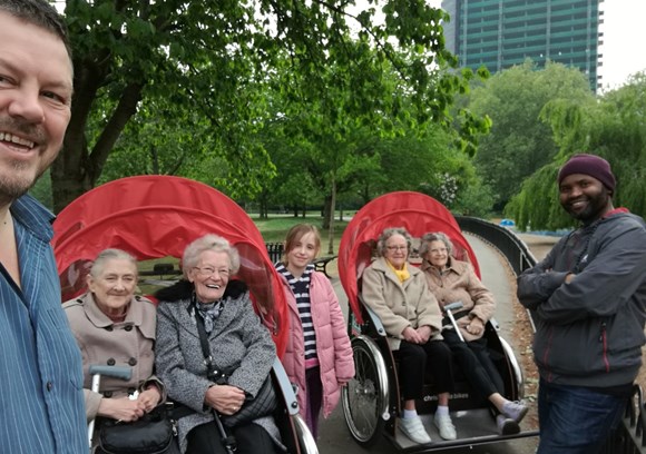 TfL Press Release - TfL doubles funding available for community groups, with walking projects eligible for the first time: TfL Image - Cycling Without Age project in Southwark