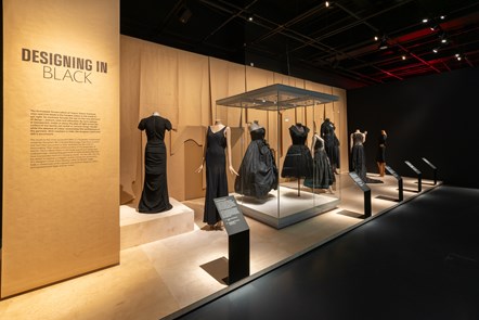 The 'Designing in Black' section of Beyond the Little Black Dress. At the National Museum of Scotland until 29 October. Credit - National Museums Scotland-2