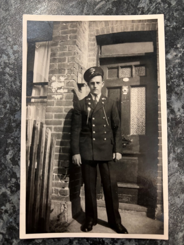 A picture of Tony's grandfather taken in 1947 Dressed in his Guards Uniform.