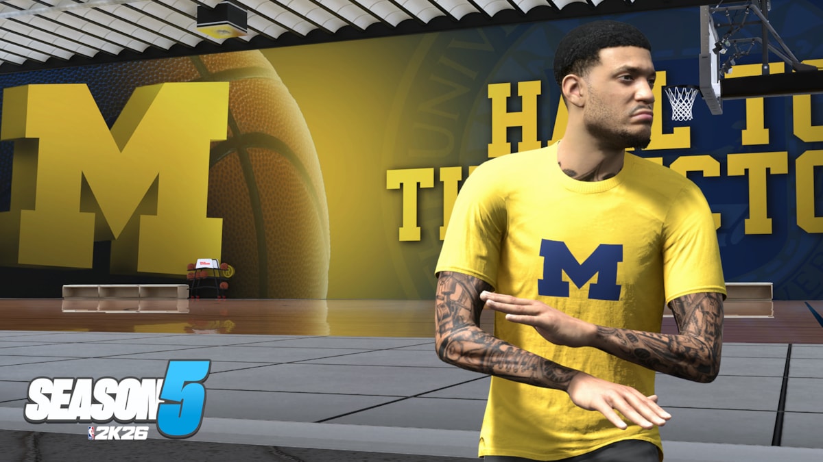 NBA 2K26 Season 5 LVL21 University of Michigan Game Day Bundle