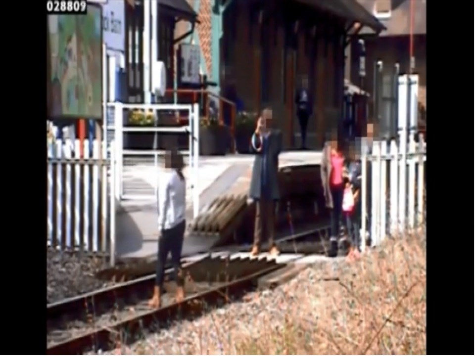 Shocking new CCTV footage released by Network Rail shows reckless behaviour at level crossing in Derbyshire: Shocking new CCTV footage released by Network Rail shows reckless behaviour at level crossing in Derbyshire