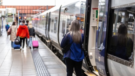 Customers boarding a Northern service