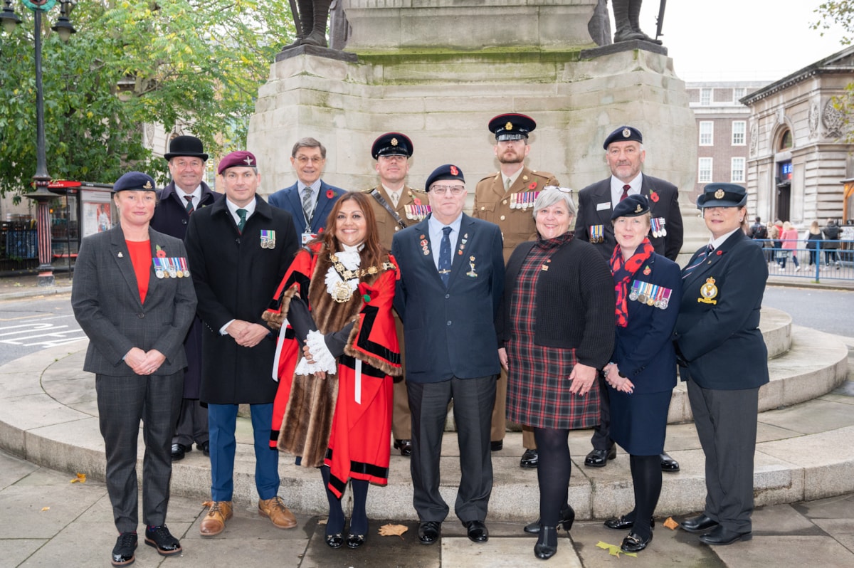 Representatives from Avanti West Coast, Network Rail and the Royal British Legion were joined by the Mayor of Camden for a Remembrance service at Euston memorial, where the poppy wreath was laid