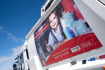 One of the fostering images on the trucks