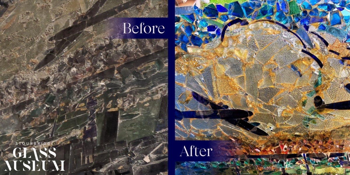 Churchill screen before and after