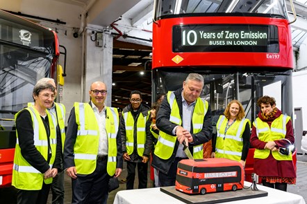 A cake in the shape of a London bus-2