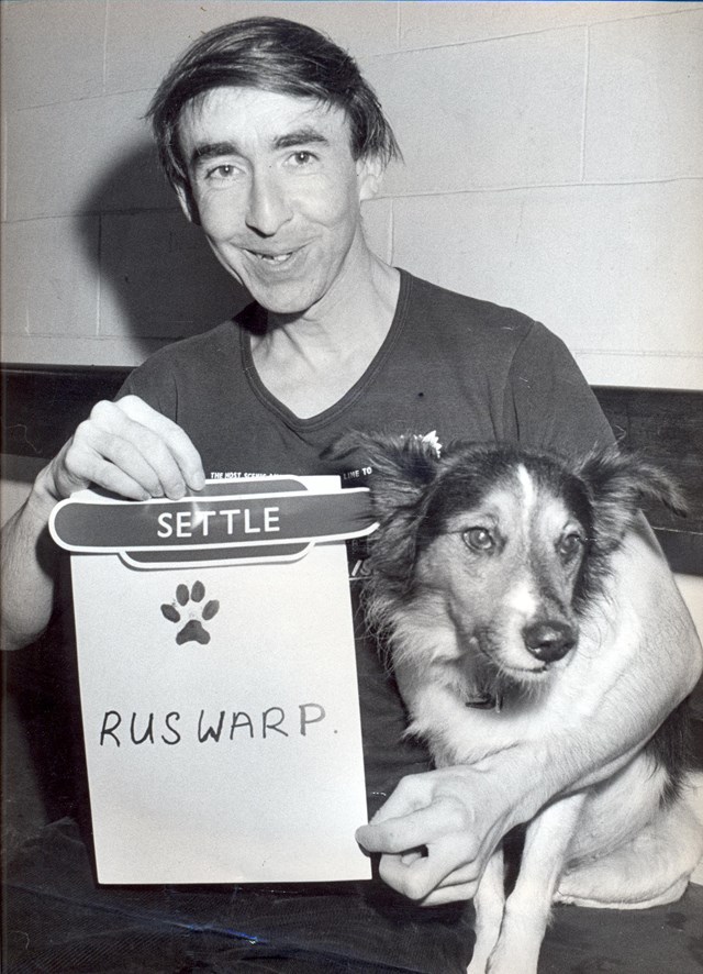 RE-OPENING OF GARSDALE STATION: Graham Nuttall and Ruswarp the dog