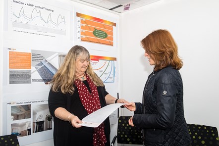 Julie James, Minister for Climate Change, Paula Kennedy, Chief Executive Melin Homes-3