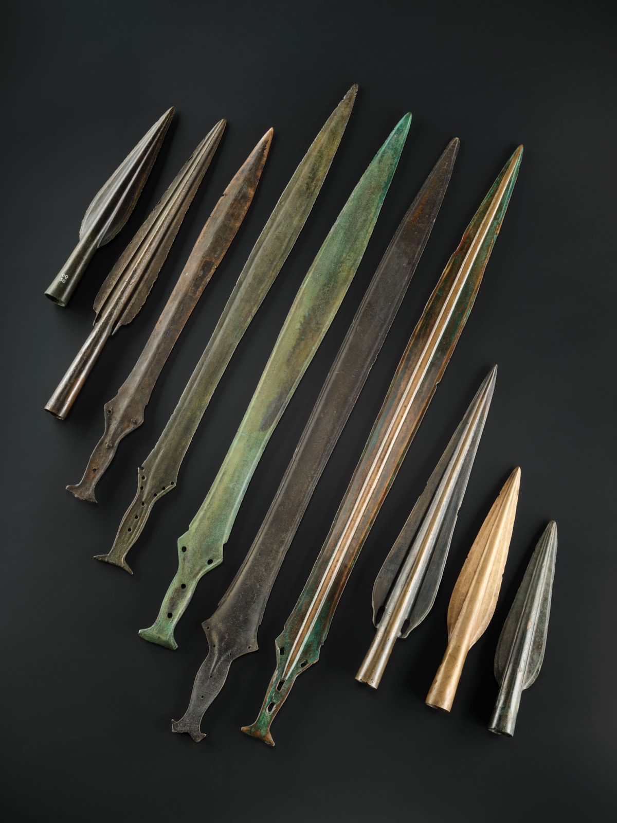 Bronze Age spearheads and swords from Scotland. Image © National Museums Scotland-2