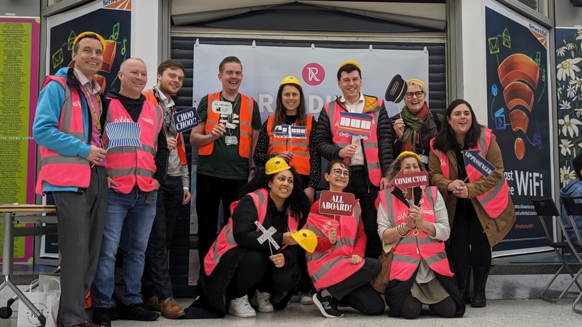 All aboard! Reading Family Fun Day returns to the station for a second year: Rail staff at Reading Family Fun Day last year 2024
