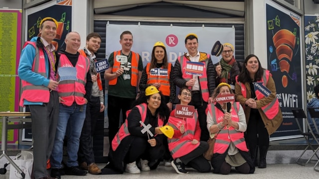 Rail staff at Reading Family Fun Day last year 2024: Rail staff at Reading Family Fun Day last year 2024