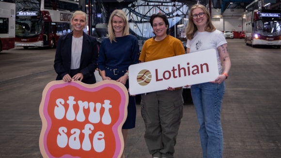 Lothian Buses launch partnership with Strut Safe: Lothian & Strut Safe Launch Partnership 2 cropped