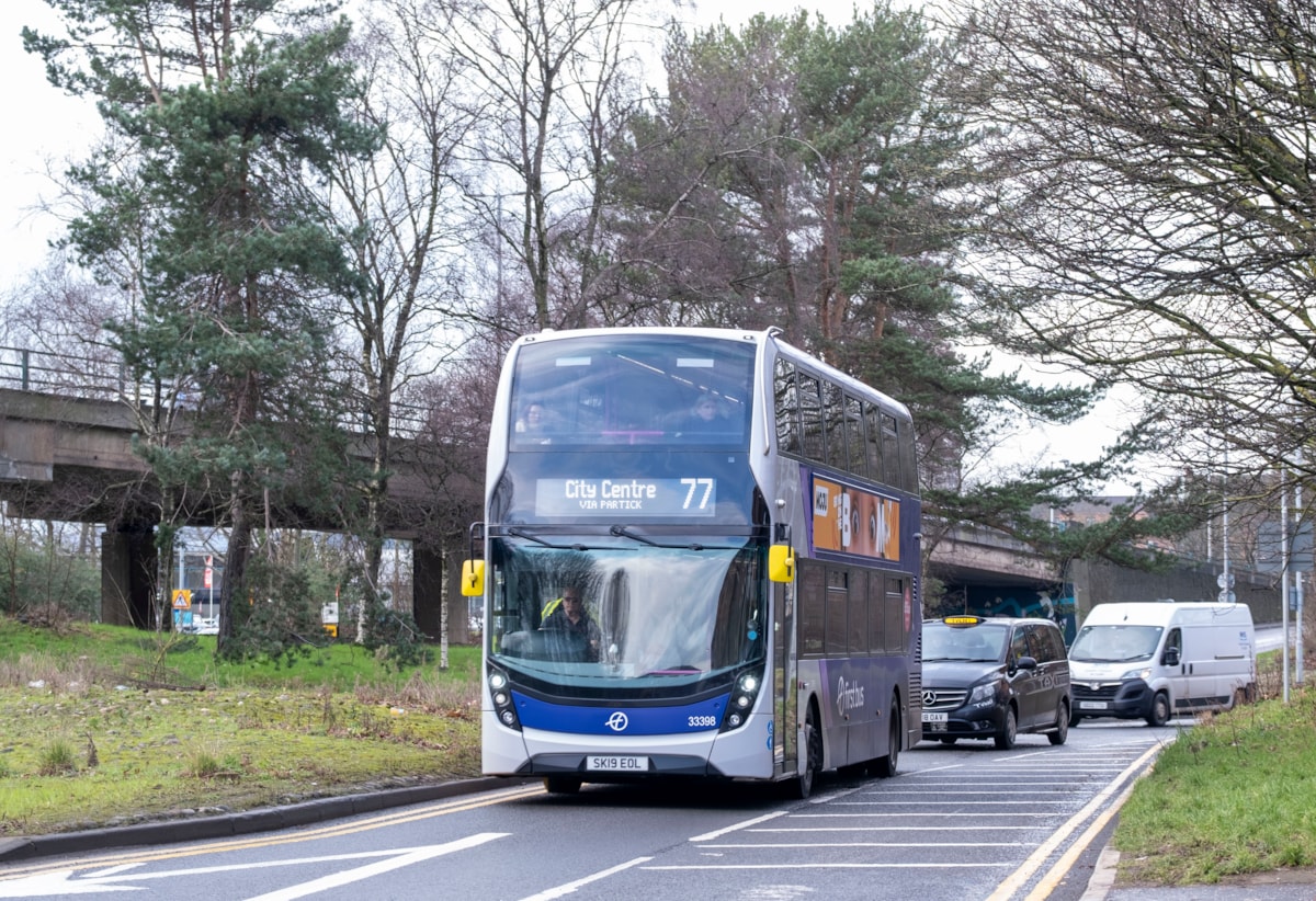First Bus Scotland 77 service 24-hr launch 1