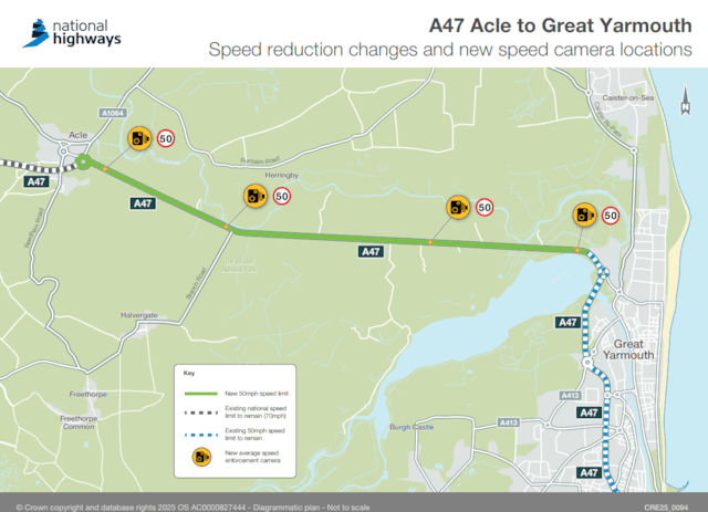 A47 Acle to Great Yarmouth cameras