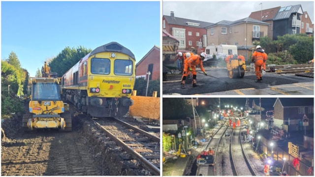 Anglia Woodbridge track renewal October 2025: Photo Credit: Mike Whitby