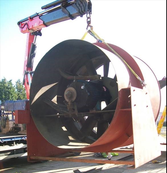 One of the four giant ventilation fans in Severn tunnel refurbished: Severn tunnel