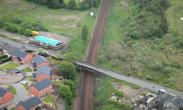 Benhar bridge demolition back on track: Benhar Road bridge Shotts Electrification