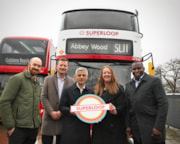 TfL Image - Greenwich Council Cabinet Lead Calum O'Byrne Mulligan, Seb Dance, Sir Sadiq Khan, Lorna Murphy TfL, Greenwich Council Leader Anthony Okereke: TfL Image - Greenwich Council Cabinet Lead Calum O'Byrne Mulligan, Seb Dance, Sir Sadiq Khan, Lorna Murphy TfL, Greenwich Council Leader Anthony Okereke