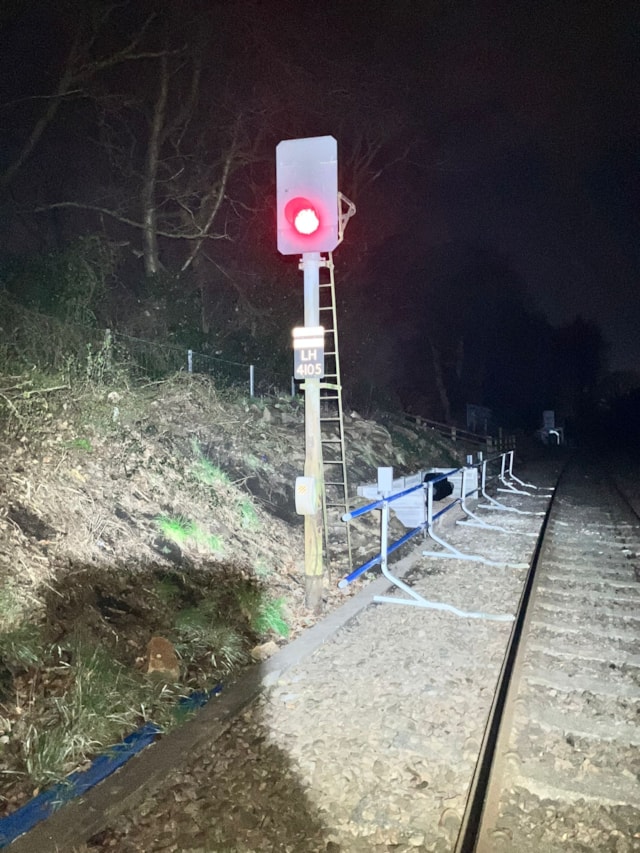 Resignalling work at Leeds, 14 March