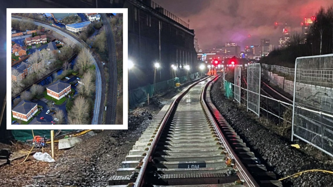 Track upgrades and CrossCountry strikes this August bank holiday: Garrison Street track renewal Christmas 2024 composite