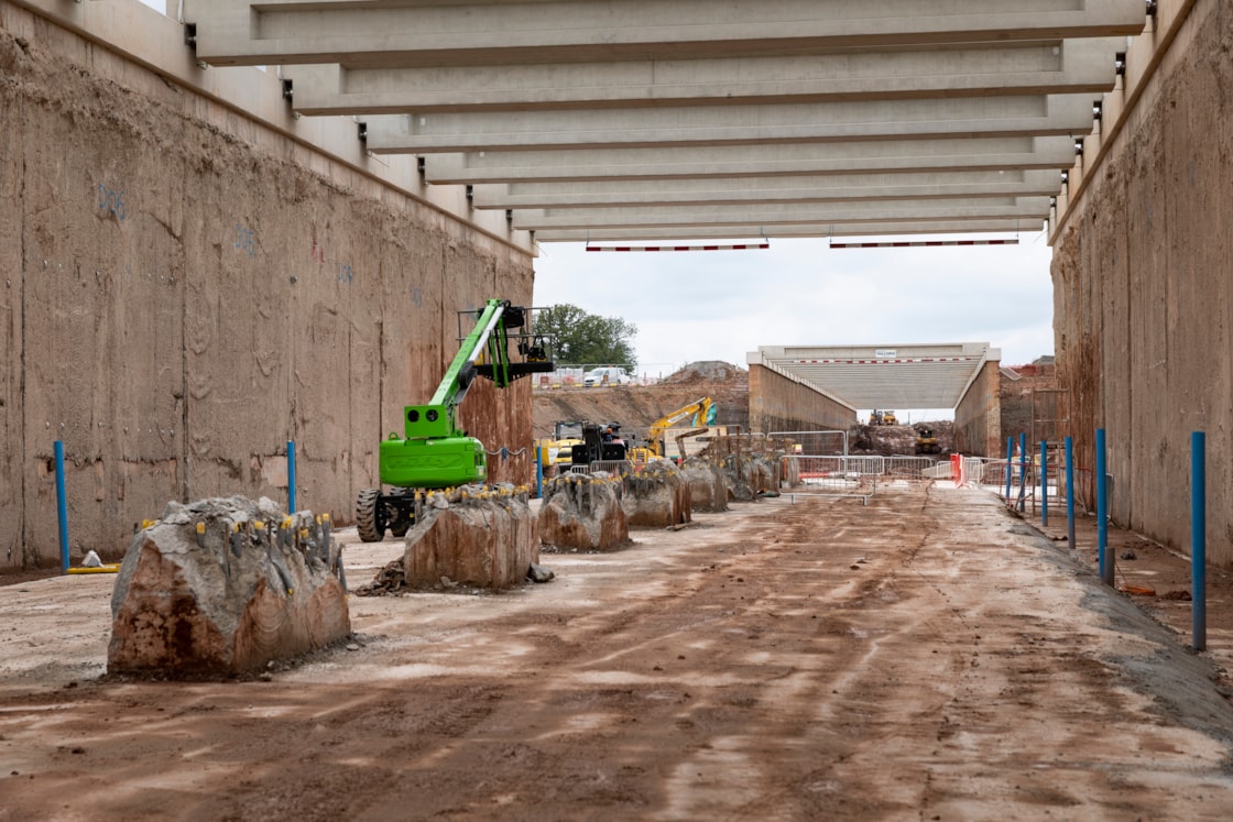 Burton Green tunnel under construction Sept 2024 1