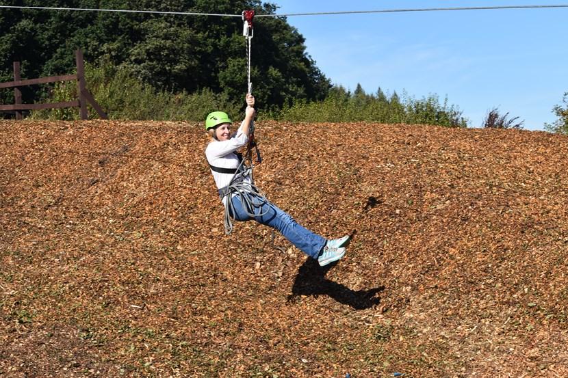 Otley pupils step up and take flight at launch of brand new zip wire at Herd Farm: dsc-6875-699915.jpg