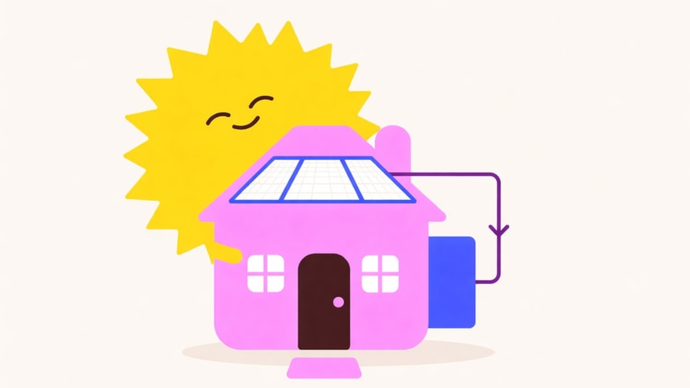 Solar and battery graphic