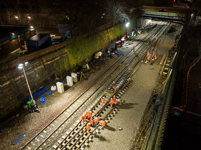 Installing new track crossing at Holbeck, Leeds 1
