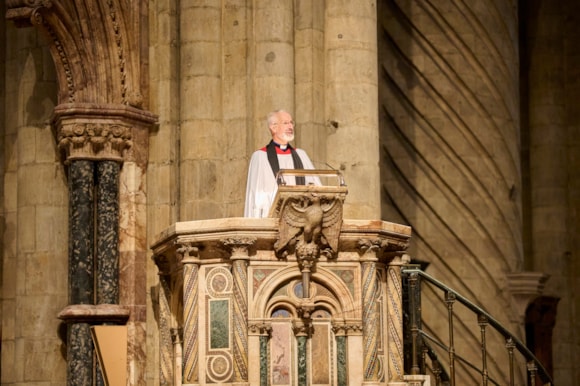 Dr. Philip Plyming, Dean of Durham, at the LNER Evensong for Railway 200