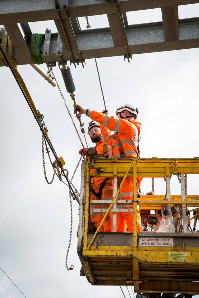 Chadwell Heath - overhead line upgrades Easter 2015