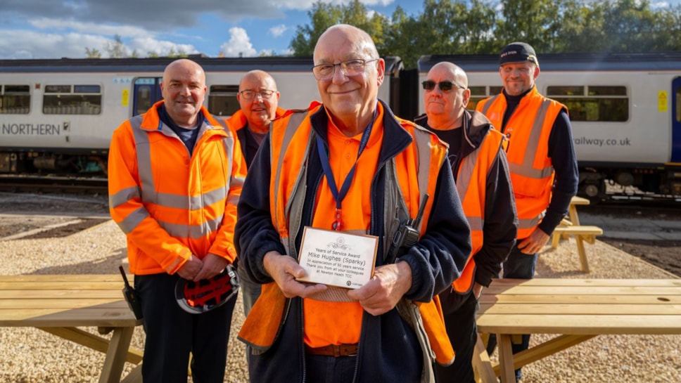 Image shows (L-R) left to right, Anthony Stocks, Bob Darlington, Mike Hughes, Martin Cowell and Neville Dyson.