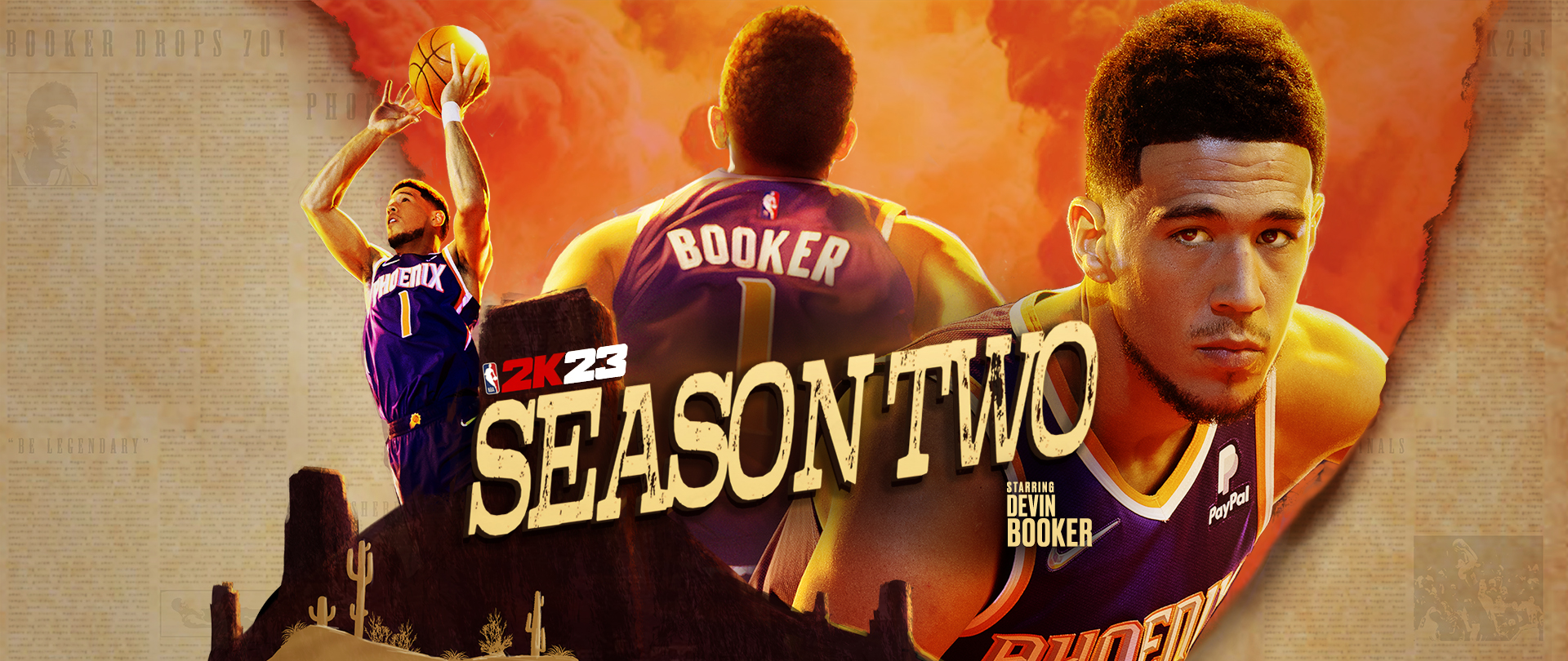 NBA 2K23 Season 2 Devin Booker Key Art | 2K News