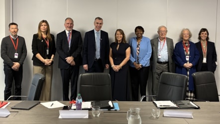 Enterprise Minister Adam Price with the expert advisory panel