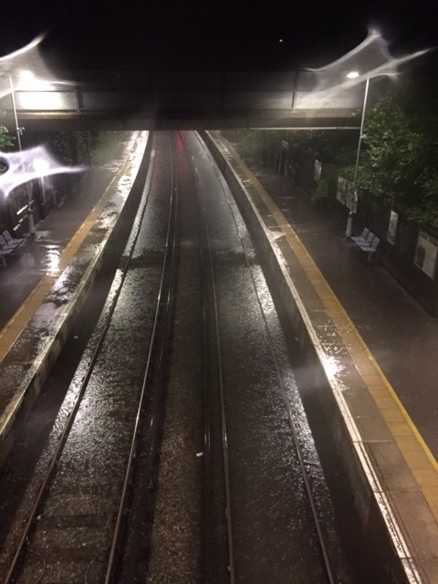 East Grinstead flood 2: Flooding in the station on 27/06/2017