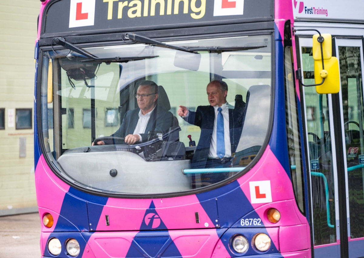 Craig Whittaker driving with insfructor Shaughn Bevan