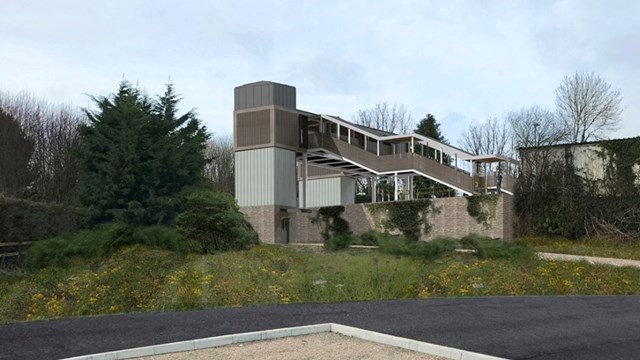 A visualisation of the new footbridge and lifts at St Erth station: A visualisation of the new footbridge and lifts at St Erth station