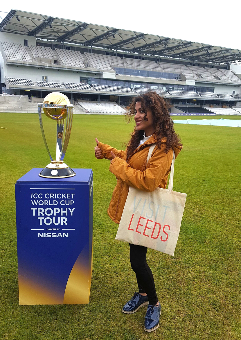 ‘India’s biggest cricket fan’ enjoys the delights of Leeds as part of tour of host cities for this year’s ICC Cricket World Cup: vanessa1-413939.png