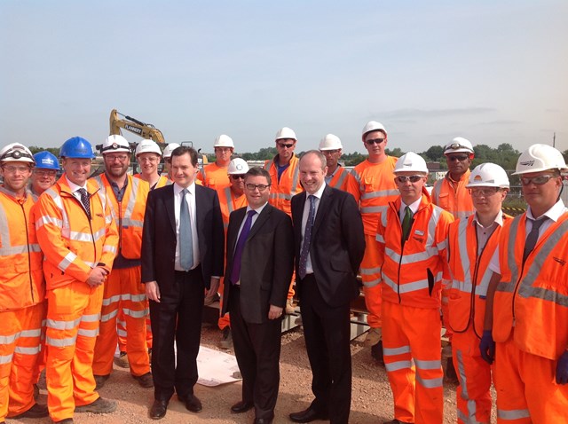 Chancellor meets the Network Rail team responsible for the Swindon to Kemble upgrade