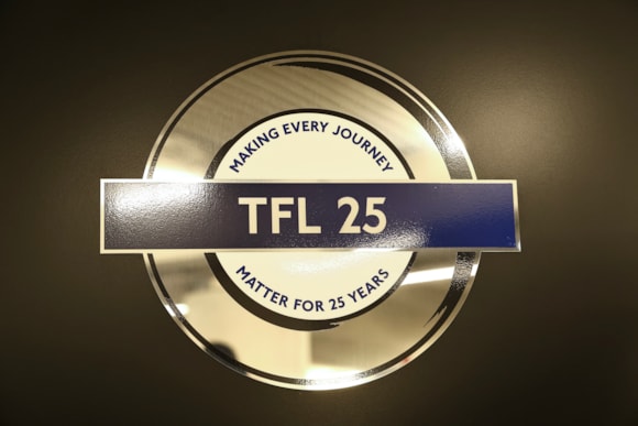 Transport for London celebrates 25 years of supporting the growth and development of the capital: TfL Image - TfL 25 Roundel