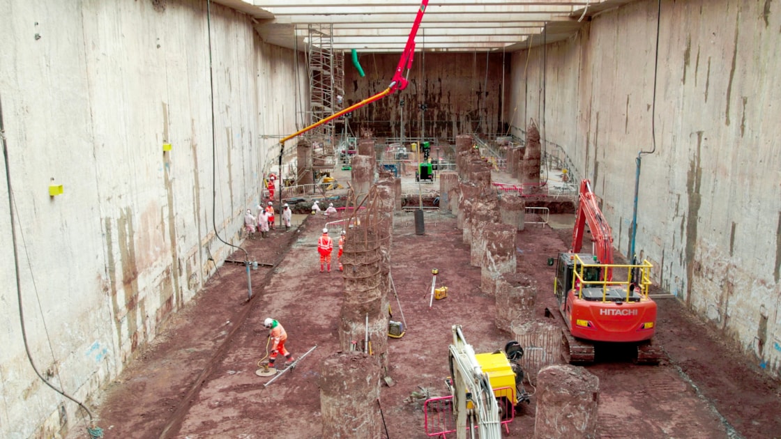 Bromford Tunnel west portal 22 metres below ground level