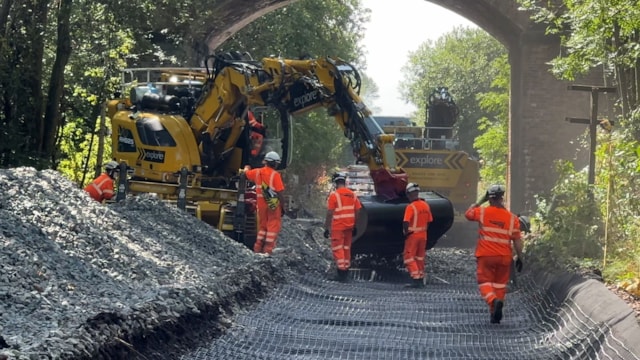 Ballast being laid at Guide Bridge August 2026: Ballast being laid at Guide Bridge August 2026