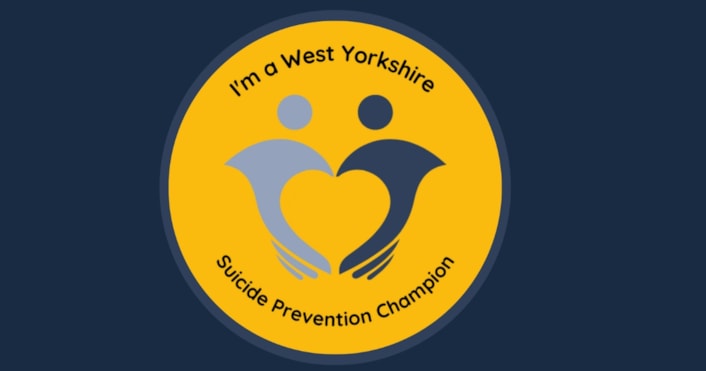 Suicide Prevention Champion logo: West Yorkshire Suicide Prevention Champion logo