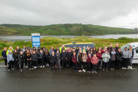 Local member Cllr Drew Filson joined partners and children at Loch Doon for the water safety course