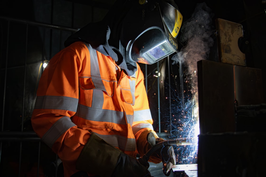 HS2's apprentice welders training on site