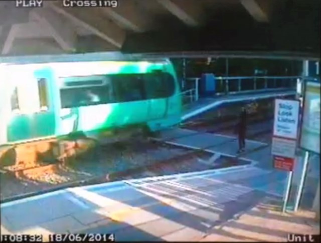 New footbridge (temporary) at Ham Street in Kent, following near miss