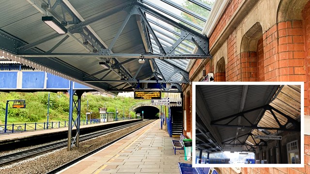 Gerrards Cross station upgrade new vs old (inset)