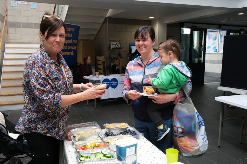 Residents enjoying the family fun event