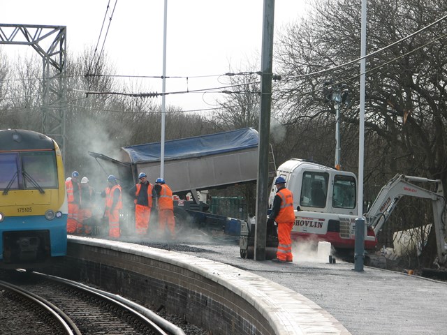 Earlestown platform rebuilding_3: The rebuilding of platforms 4 and 5 at Earlestown station