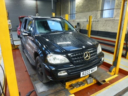 The Mercedes sold by rogue trader Bukhari, who has been ordered to pay nearly £20,000 by a court