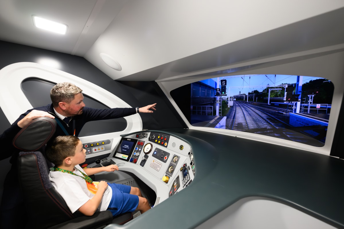 Left to Right: Paul Scott (Avanti West Coast Driver Team Manager) welcomed railway enthusiast, Joshua Emmett, to experience the role of a train driver